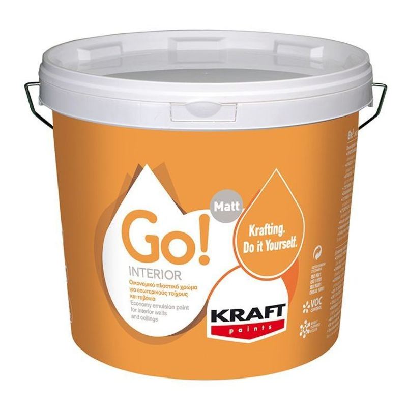 Πλαστικό Χρώμα Go! Interior - Kraft Paints 9L